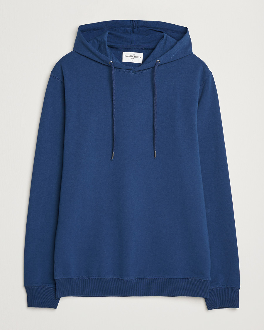Uomini | Maglieria | Bread & Boxers | Loungewear Hoodie Ink Blue