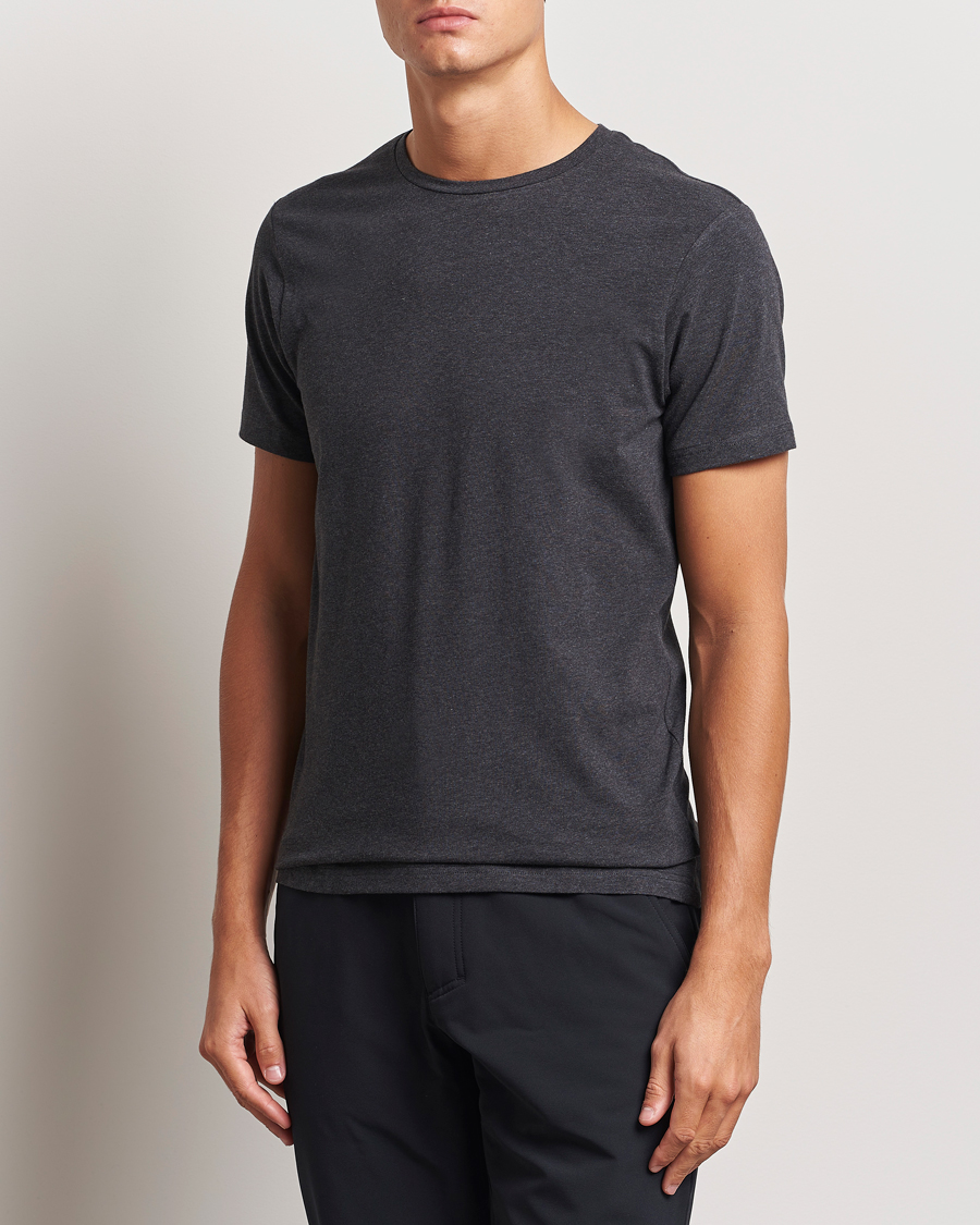 Uomini | T-shirt | Bread & Boxers | 2-Pack Crew Neck T-Shirt Dark Grey Melange