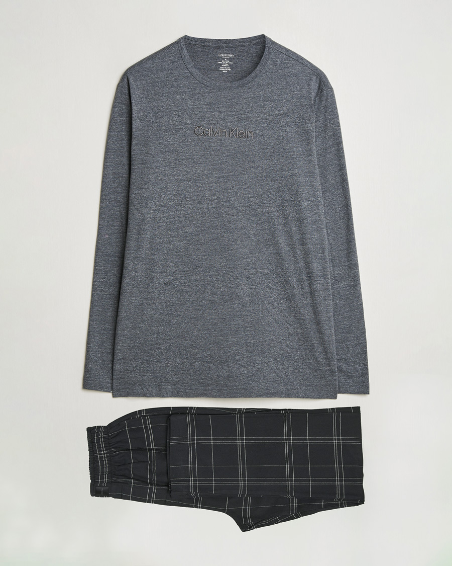 Uomini | Accappatoi & Pigiami | Calvin Klein | Cotton Pyjama Set Charcoal/Black