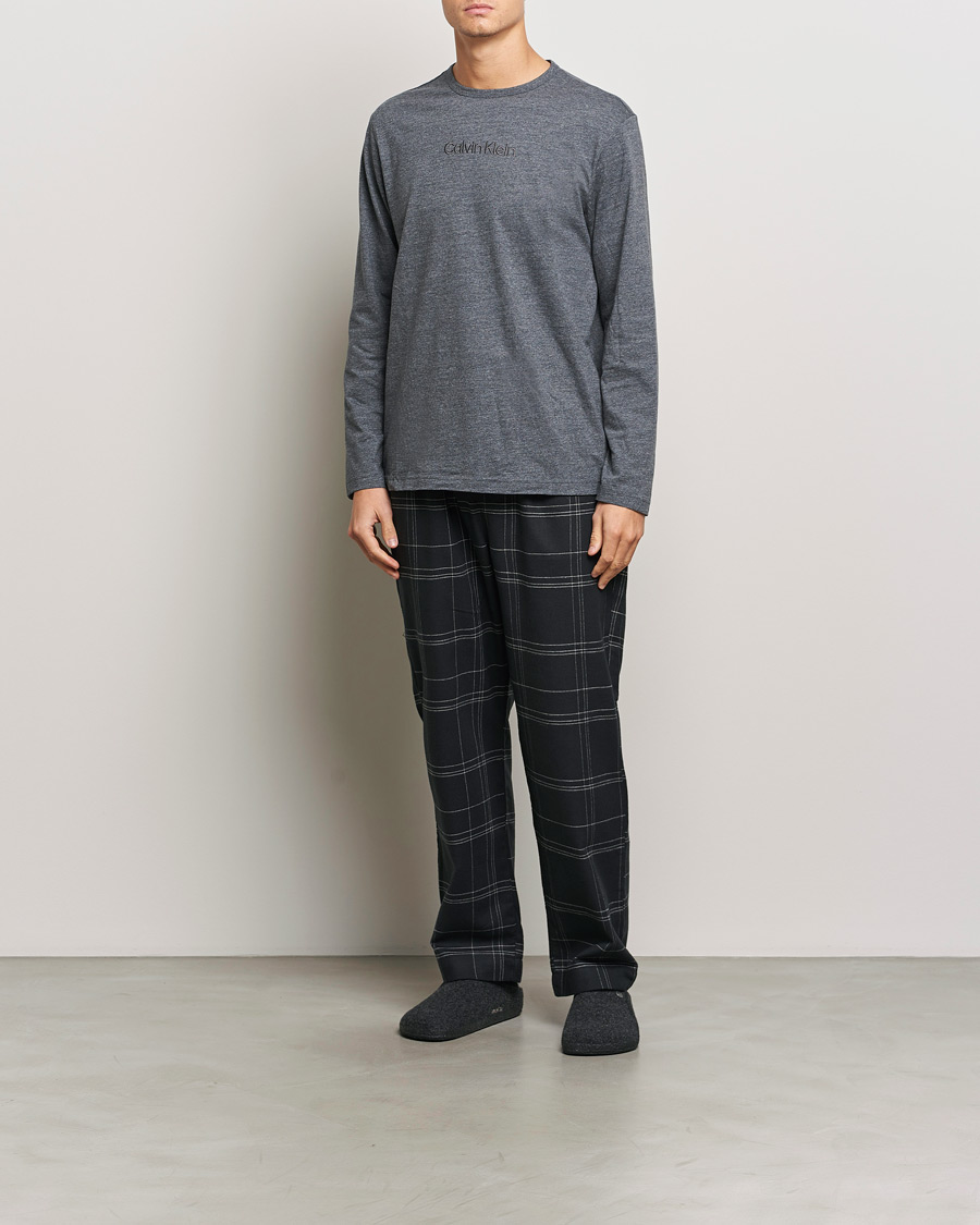 Uomini | Accappatoi & Pigiami | Calvin Klein | Cotton Pyjama Set Charcoal/Black