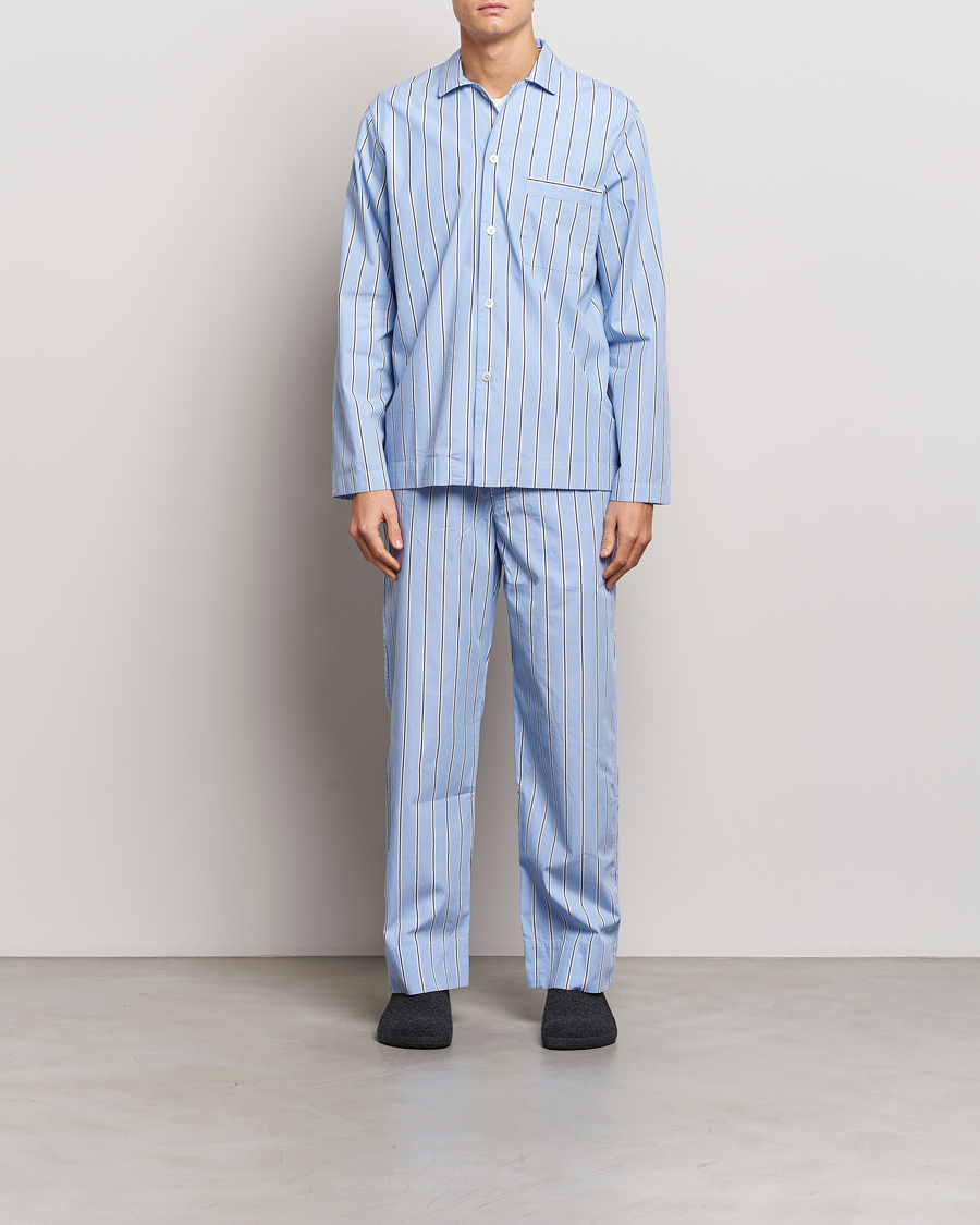 Uomini | Accappatoi & Pigiami | Tekla | Poplin Pyjama Shirt Basset Stripes