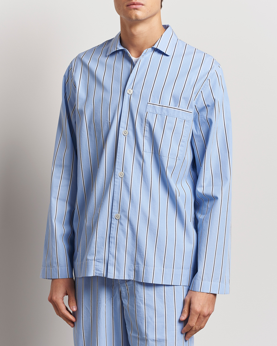 Uomini | Accappatoi & Pigiami | Tekla | Poplin Pyjama Shirt Basset Stripes