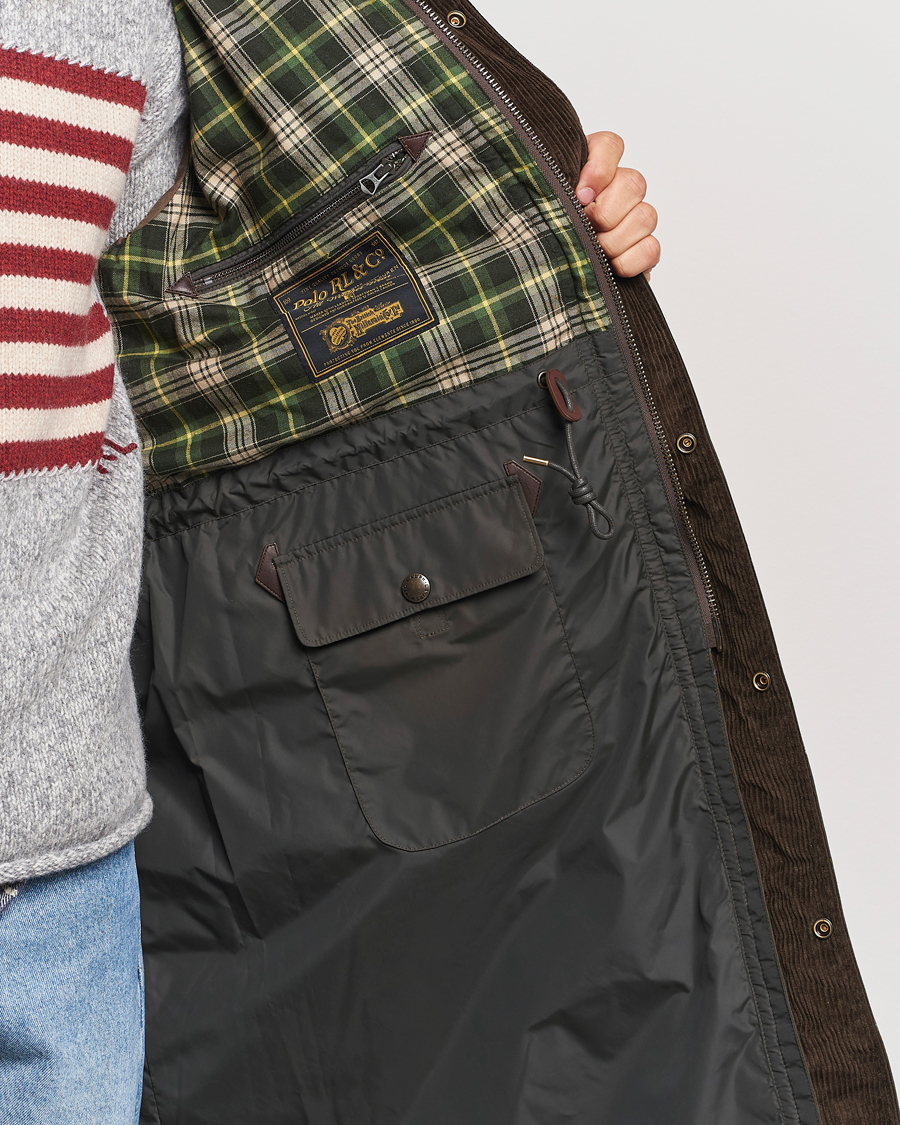 Uomini | Giacche | Polo Ralph Lauren | Stewart Belted Coat Oil Cloth Green