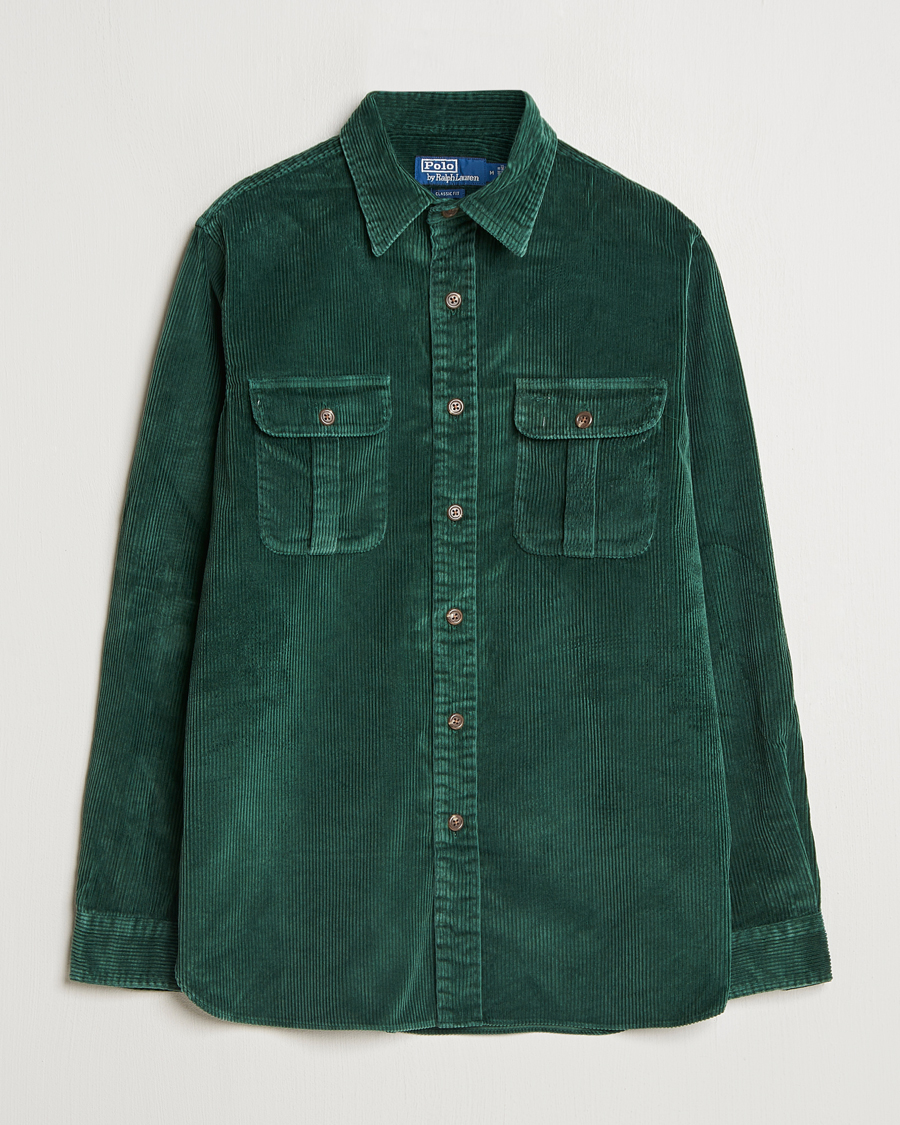Uomini | Camicie | Polo Ralph Lauren | Corduroy Patch Shirt Moss Agate