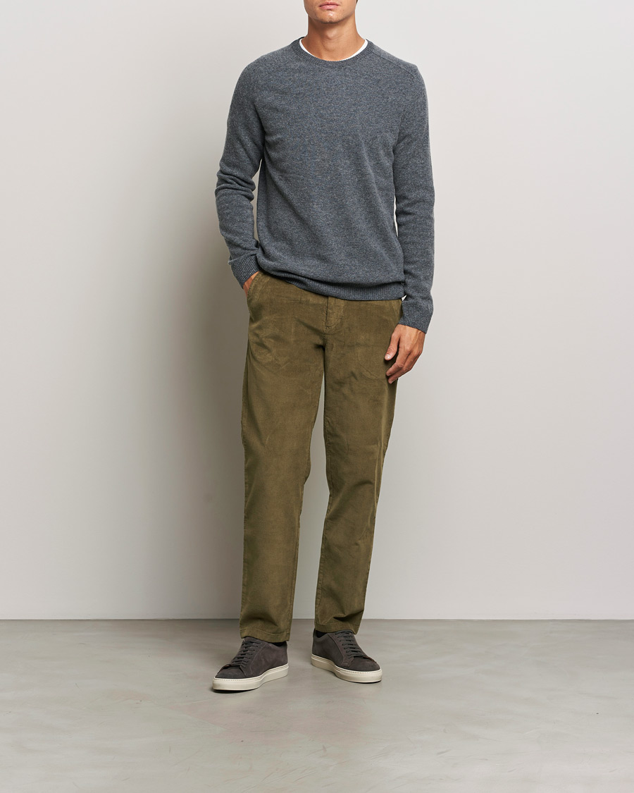 Uomini | Pantaloni | KnowledgeCotton Apparel | Chuck Regular Cord Trousers Olive