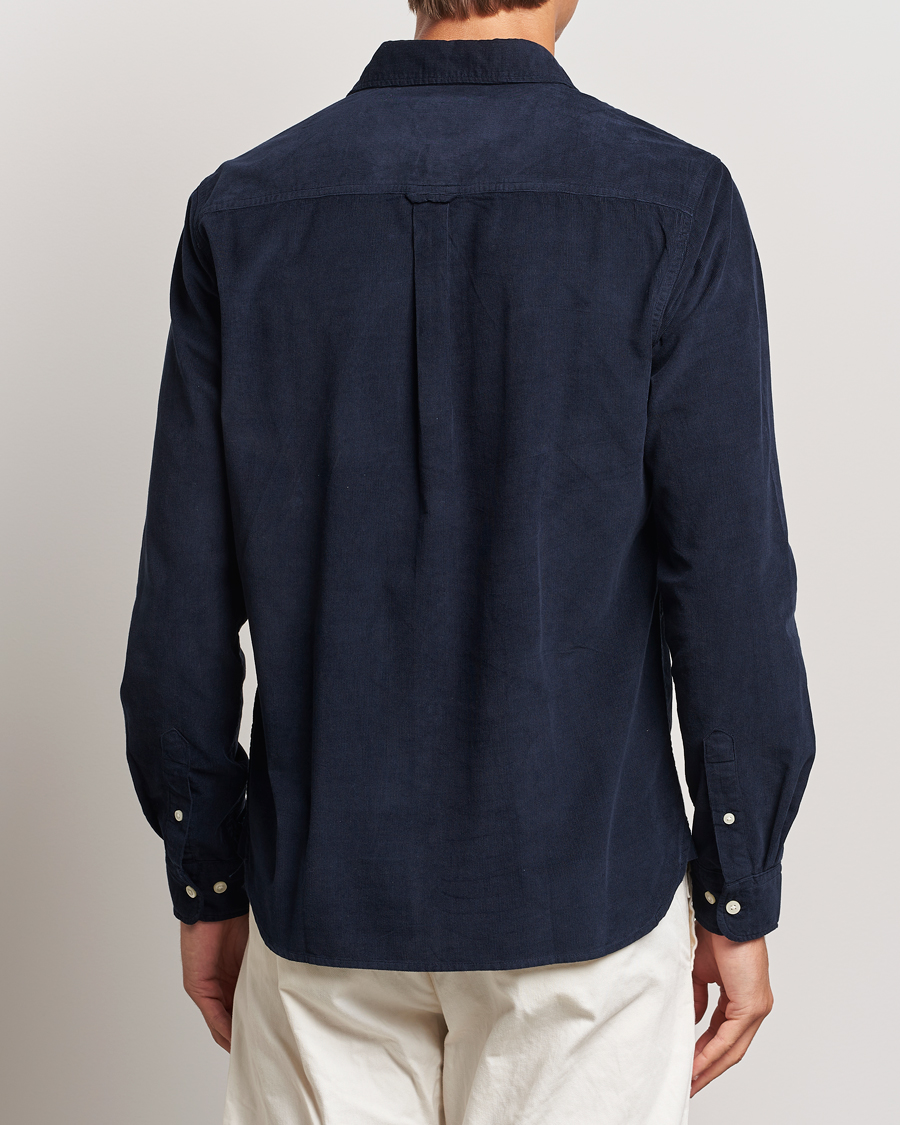 Uomini | Camicie | KnowledgeCotton Apparel | Regular Fit Corduroy Shirt Navy