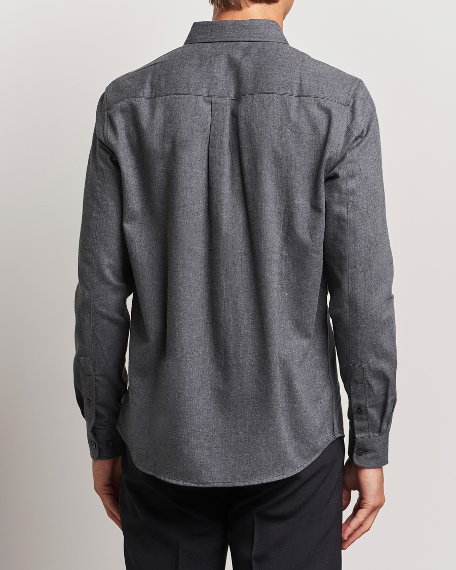 Uomini | Camicie | KnowledgeCotton Apparel | Regular Fit Melange Flannel Shirt Grey
