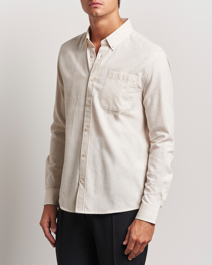 Uomini | Camicie | KnowledgeCotton Apparel | Regular Fit Melange Flannel Shirt Greish