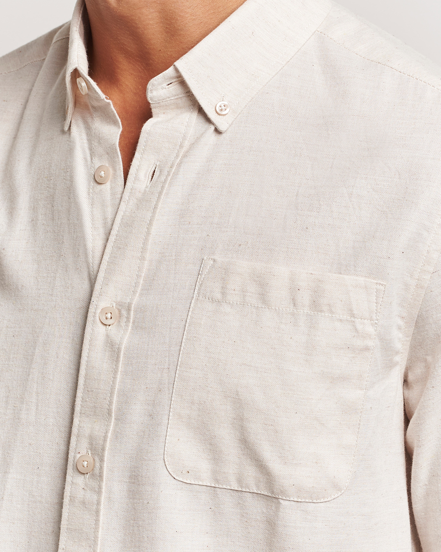 Uomini | Camicie | KnowledgeCotton Apparel | Regular Fit Melange Flannel Shirt Greish