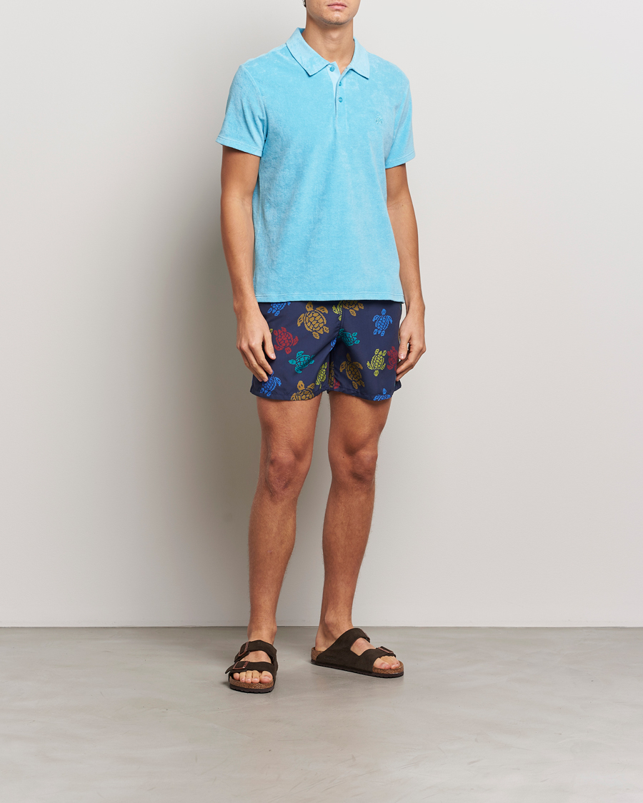 Uomini | Costumi da bagno | Vilebrequin | Moorea Swim Shorts Bleu Marine