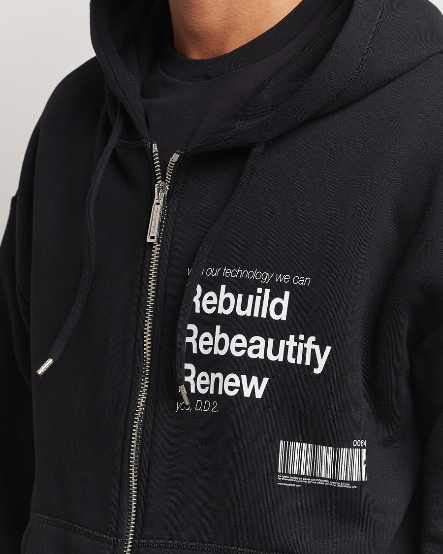 Uomini | Maglieria | Dsquared2 | Logo Full Zip Hoodie Black