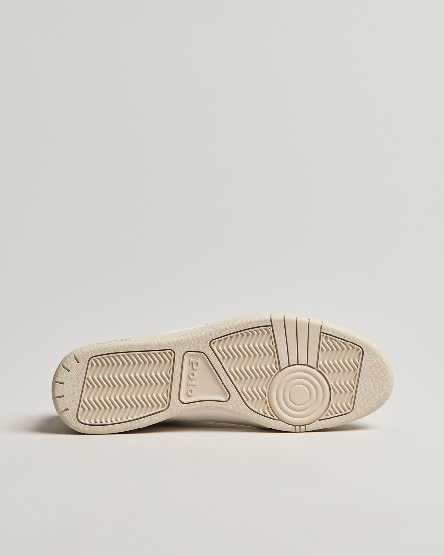 Uomini | Polo Ralph Lauren Polo Court Sneaker Deckwash White/Navy | Polo Ralph Lauren | Polo Court Sneaker Deckwash White/Navy