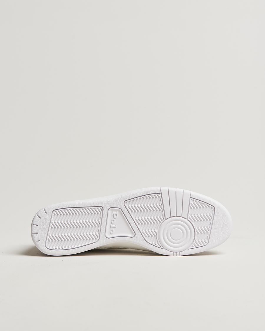 Uomini | Polo Ralph Lauren Polo Court Sneaker Deckwash White Leather | Polo Ralph Lauren | Polo Court Sneaker Deckwash White Leather