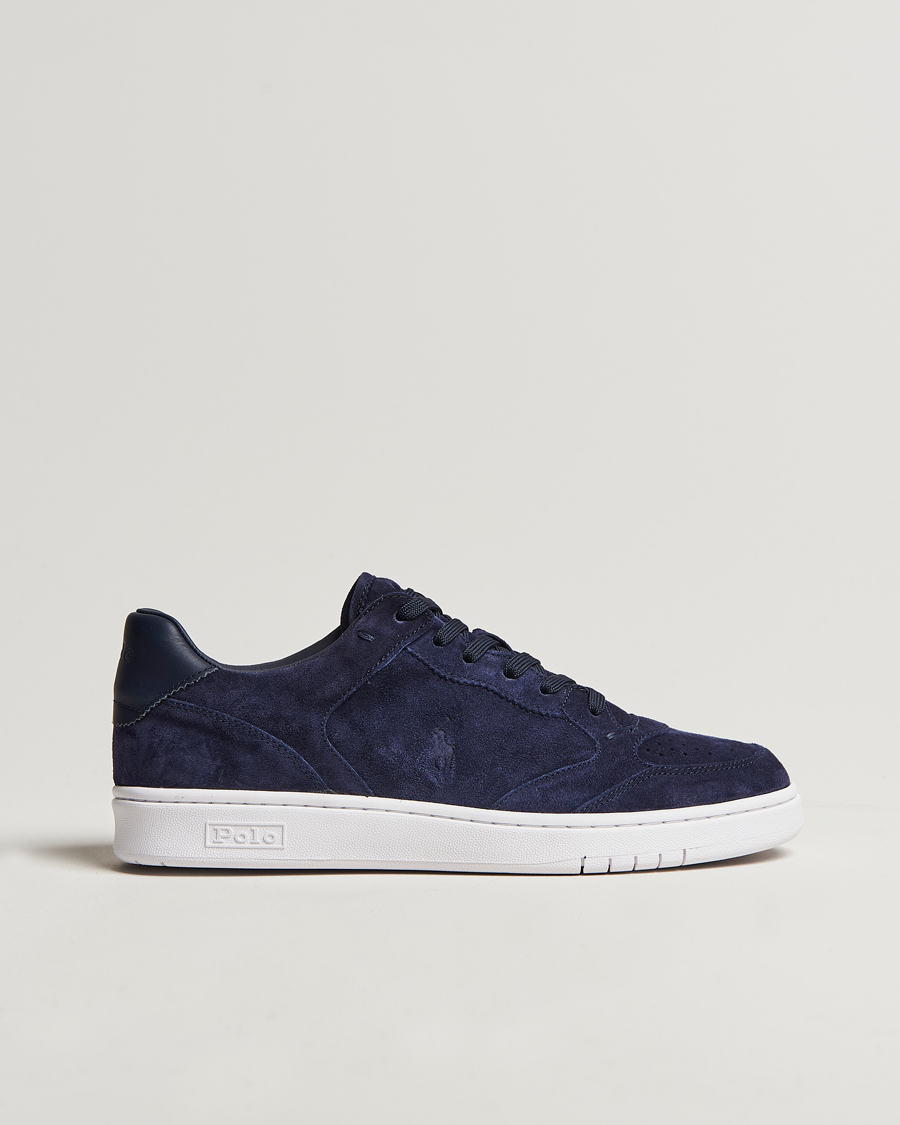 Uomini | Polo Ralph Lauren Polo Court Sneaker Navy Suede | Polo Ralph Lauren | Polo Court Sneaker Navy Suede