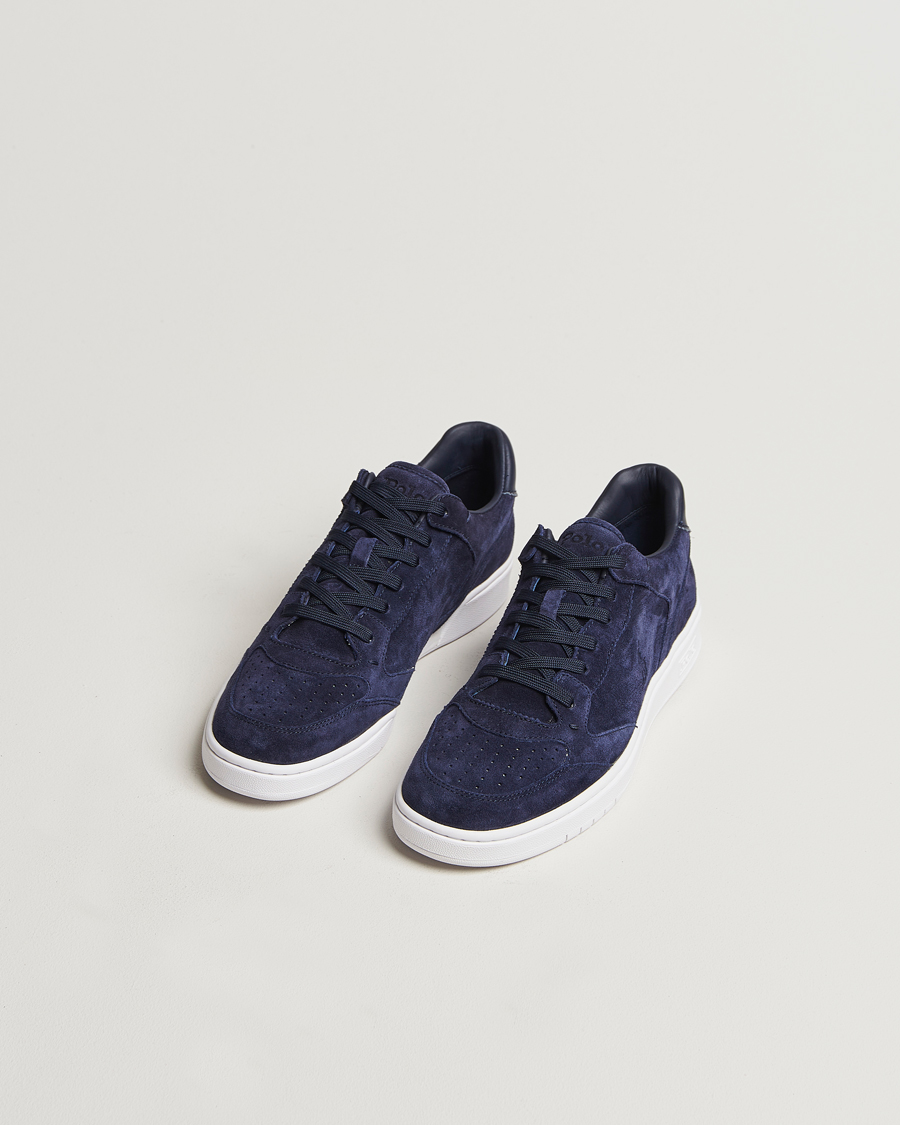 Uomini | Polo Ralph Lauren Polo Court Sneaker Navy Suede | Polo Ralph Lauren | Polo Court Sneaker Navy Suede