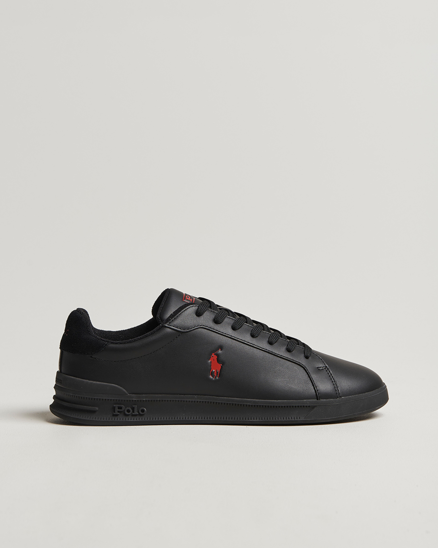 Uomini | Polo Ralph Lauren Heritage Court II High Sneaker Black/Red | Polo Ralph Lauren | Heritage Court II High Sneaker Black/Red