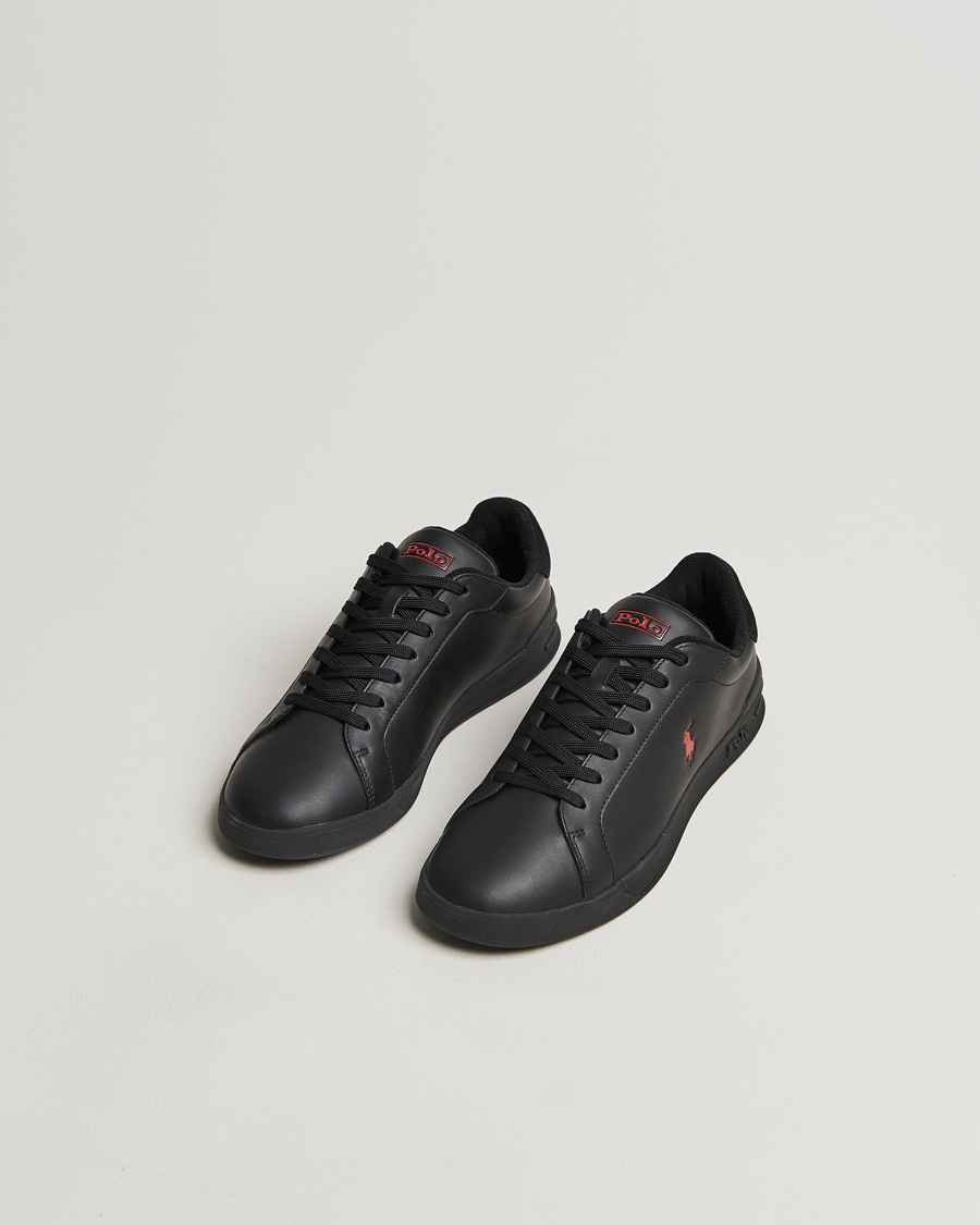 Uomini | Polo Ralph Lauren Heritage Court II High Sneaker Black/Red | Polo Ralph Lauren | Heritage Court II High Sneaker Black/Red
