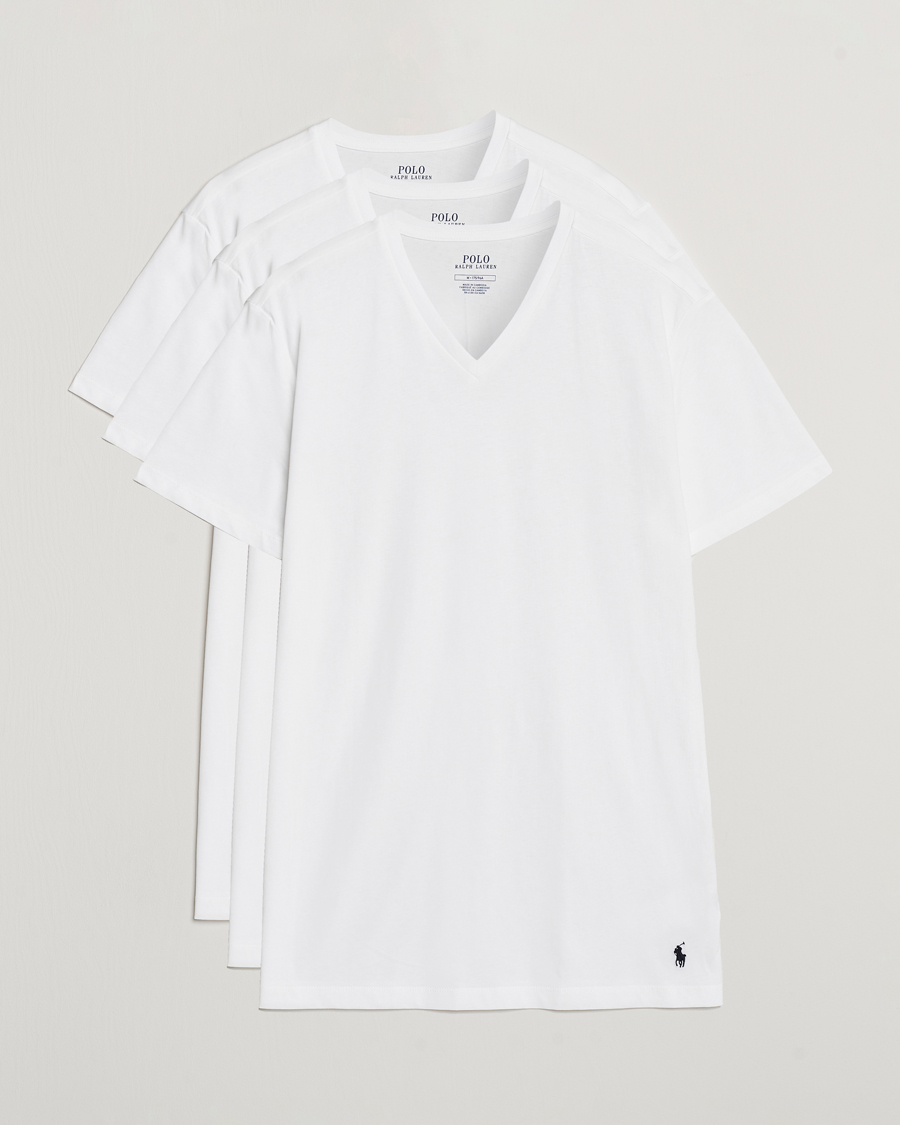 Uomini | T-shirt | Polo Ralph Lauren | 3-Pack V Neck T-Shirt White