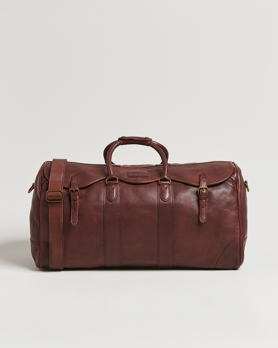 Uomini | Polo Ralph Lauren Washed Leather Heritage Duffle Bag British Tan | Polo Ralph Lauren | Washed Leather Heritage Duffle Bag British Tan