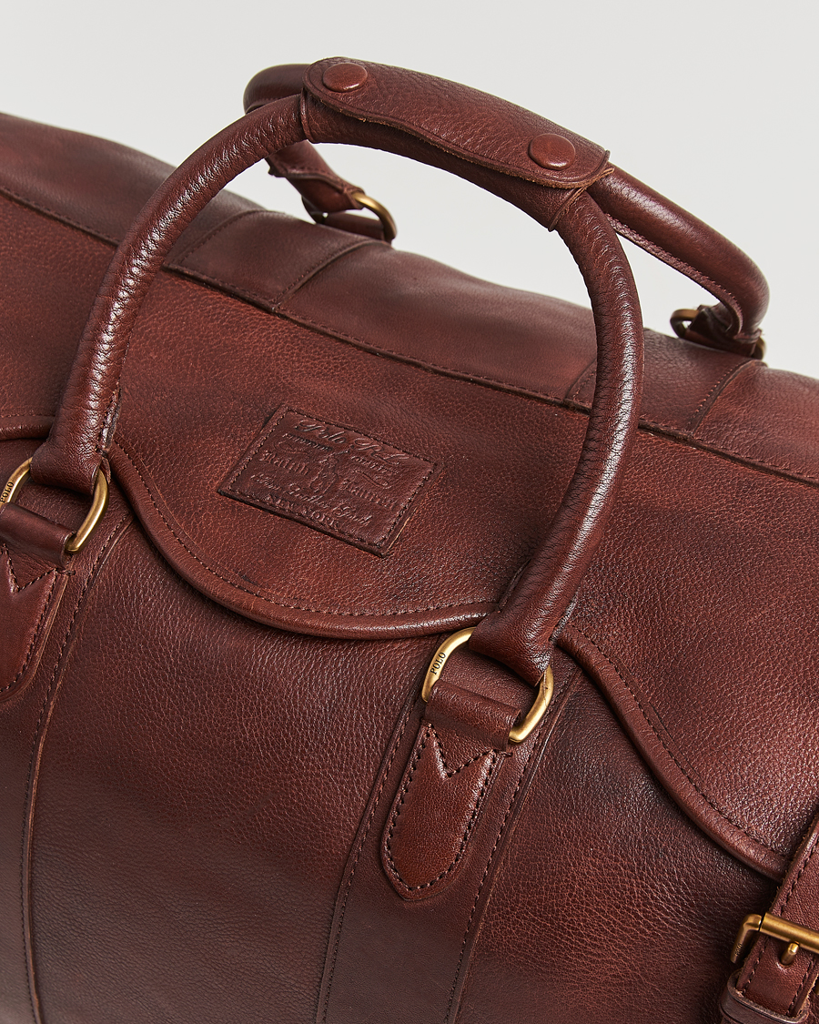 Uomini | Polo Ralph Lauren Washed Leather Heritage Duffle Bag British Tan | Polo Ralph Lauren | Washed Leather Heritage Duffle Bag British Tan