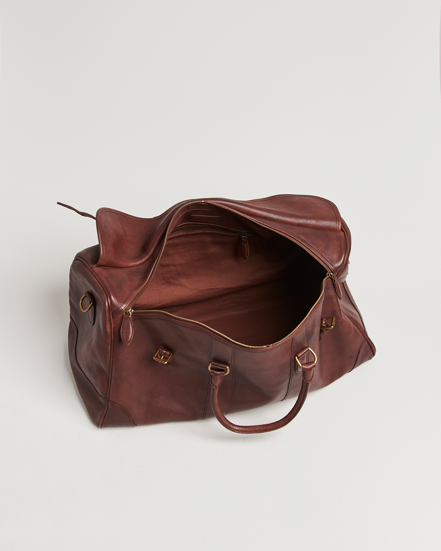 Uomini | Polo Ralph Lauren Washed Leather Heritage Duffle Bag British Tan | Polo Ralph Lauren | Washed Leather Heritage Duffle Bag British Tan