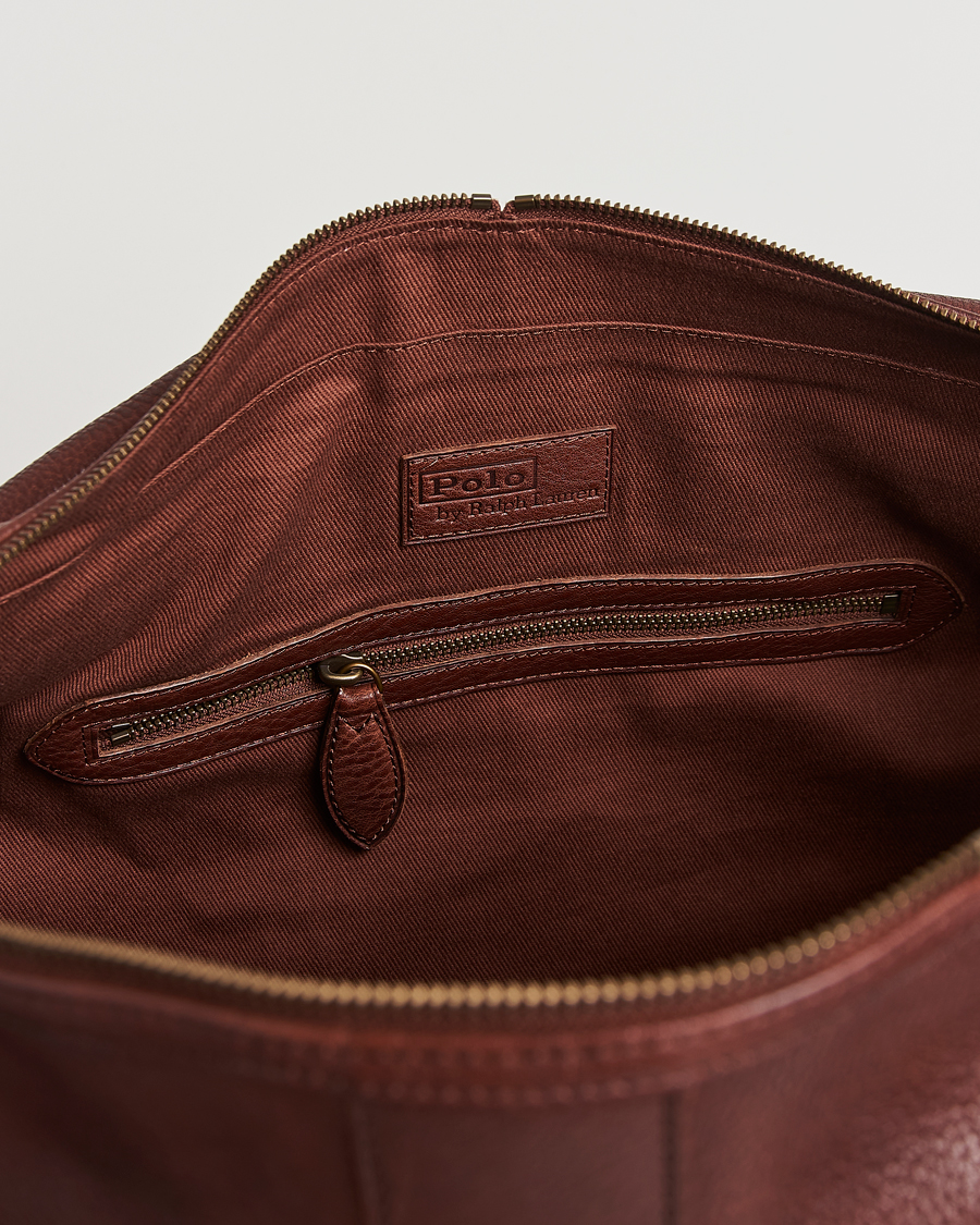 Uomini | Polo Ralph Lauren Washed Leather Heritage Duffle Bag British Tan | Polo Ralph Lauren | Washed Leather Heritage Duffle Bag British Tan