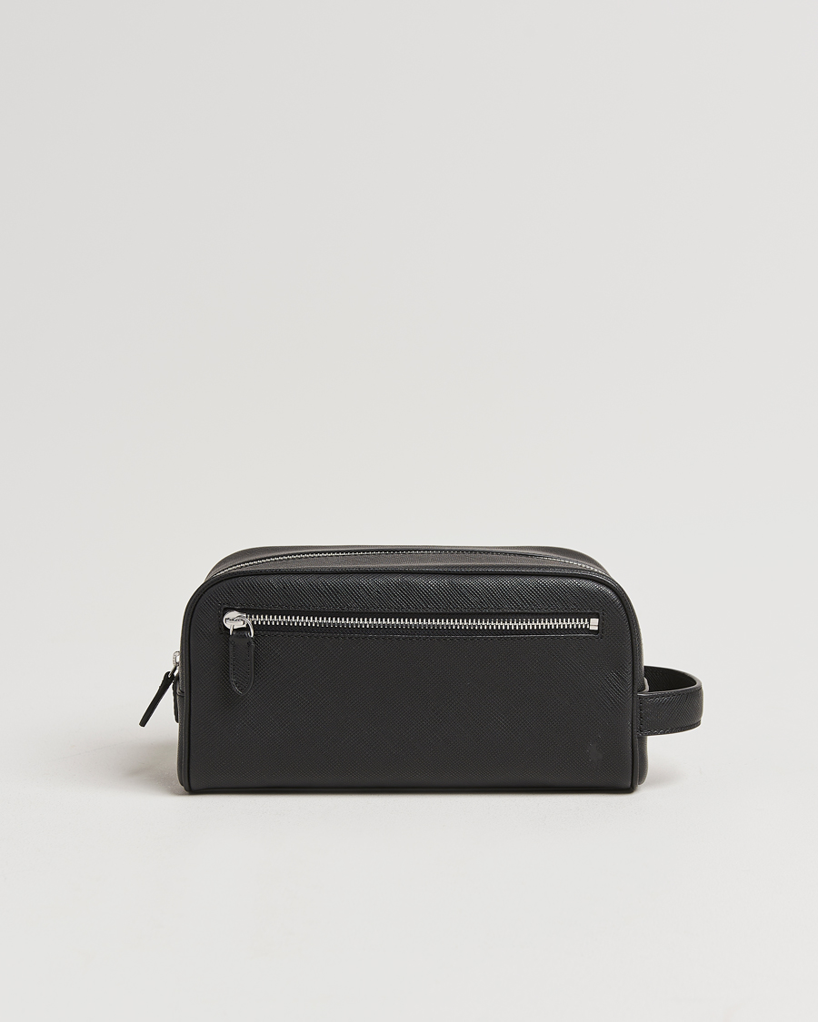 Uomini | Polo Ralph Lauren Saffiano Leather Washbag Black | Polo Ralph Lauren | Saffiano Leather Washbag Black