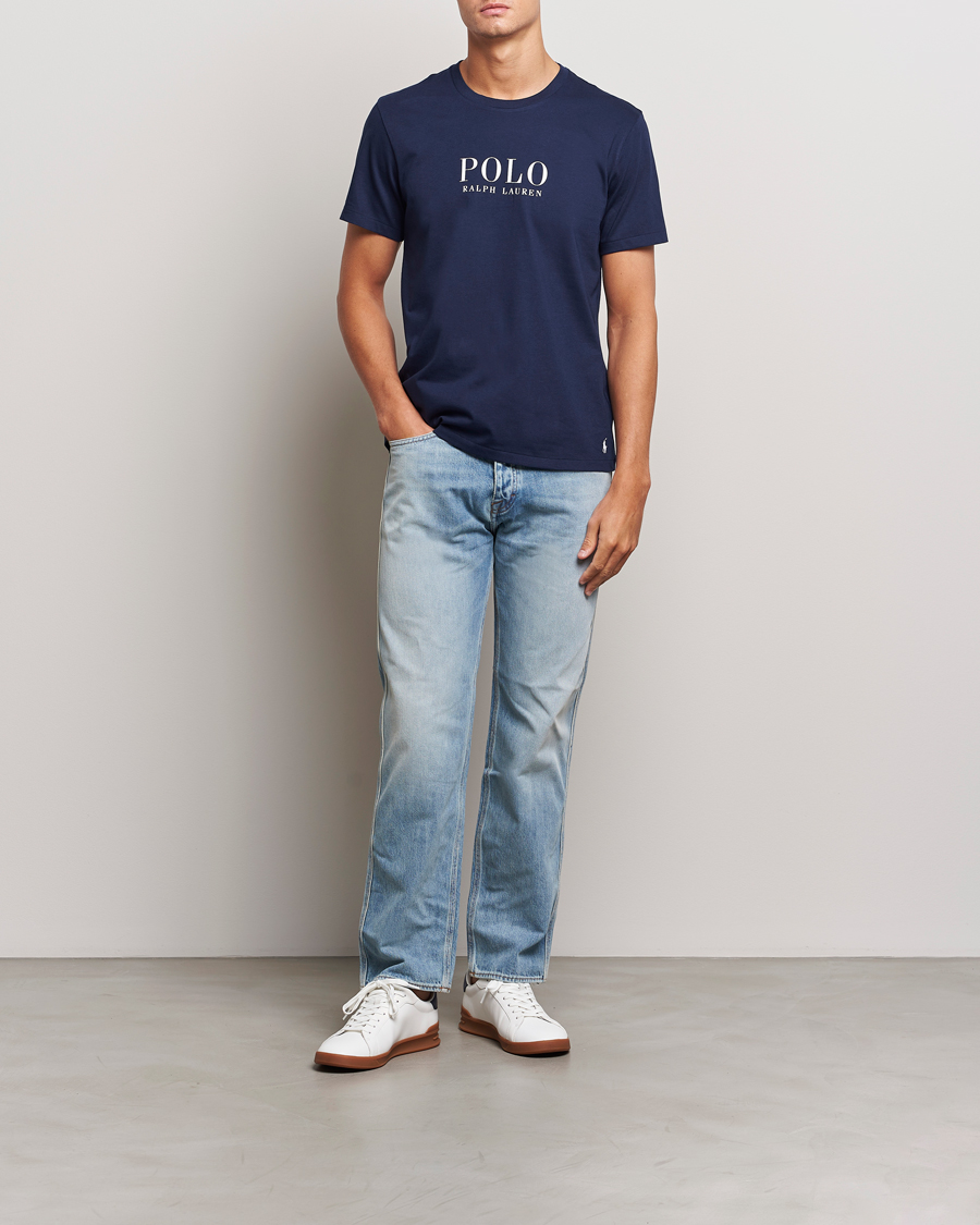 Uomini | T-shirt | Polo Ralph Lauren | Logo Cotton Jersey Sleep T-Shirt Cruise Navy