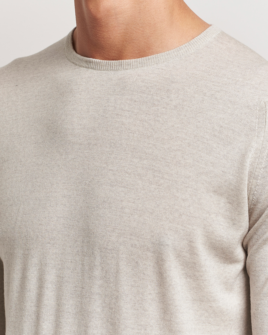 Uomini | Maglieria | John Smedley | Lundy Extra Fine Merino Crew Neck Grey Fleece
