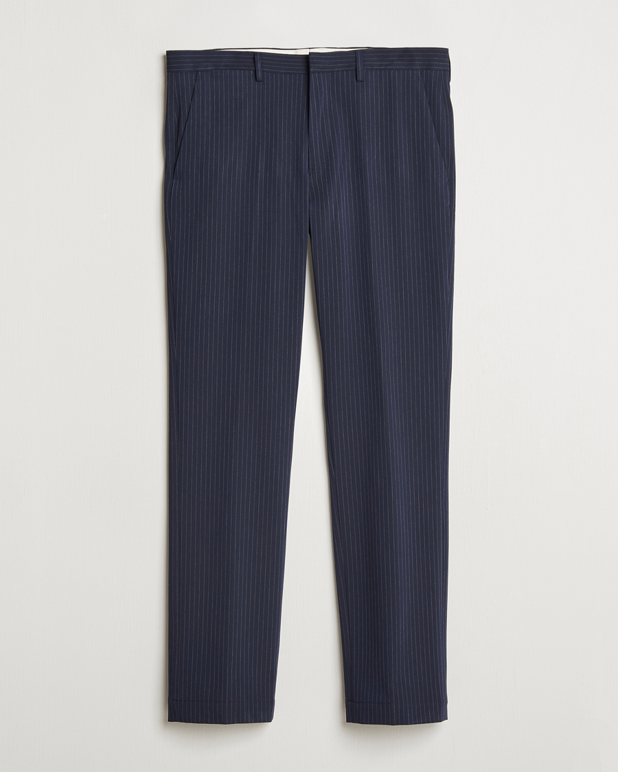 Uomini | Pantaloni | Polo Ralph Lauren | Straight Fit Hudson Pinstripe Pants Navy