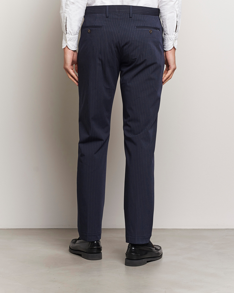 Uomini | Pantaloni | Polo Ralph Lauren | Straight Fit Hudson Pinstripe Pants Navy