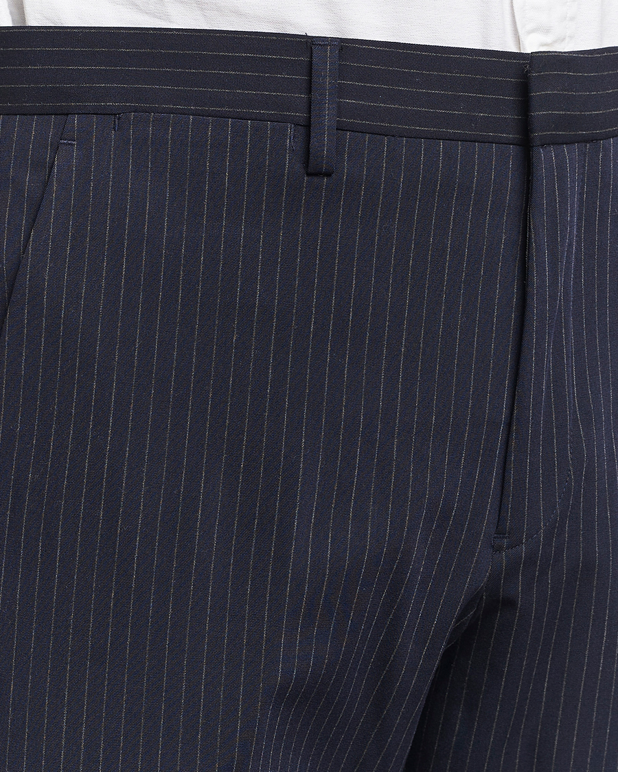 Uomini | Pantaloni | Polo Ralph Lauren | Straight Fit Hudson Pinstripe Pants Navy