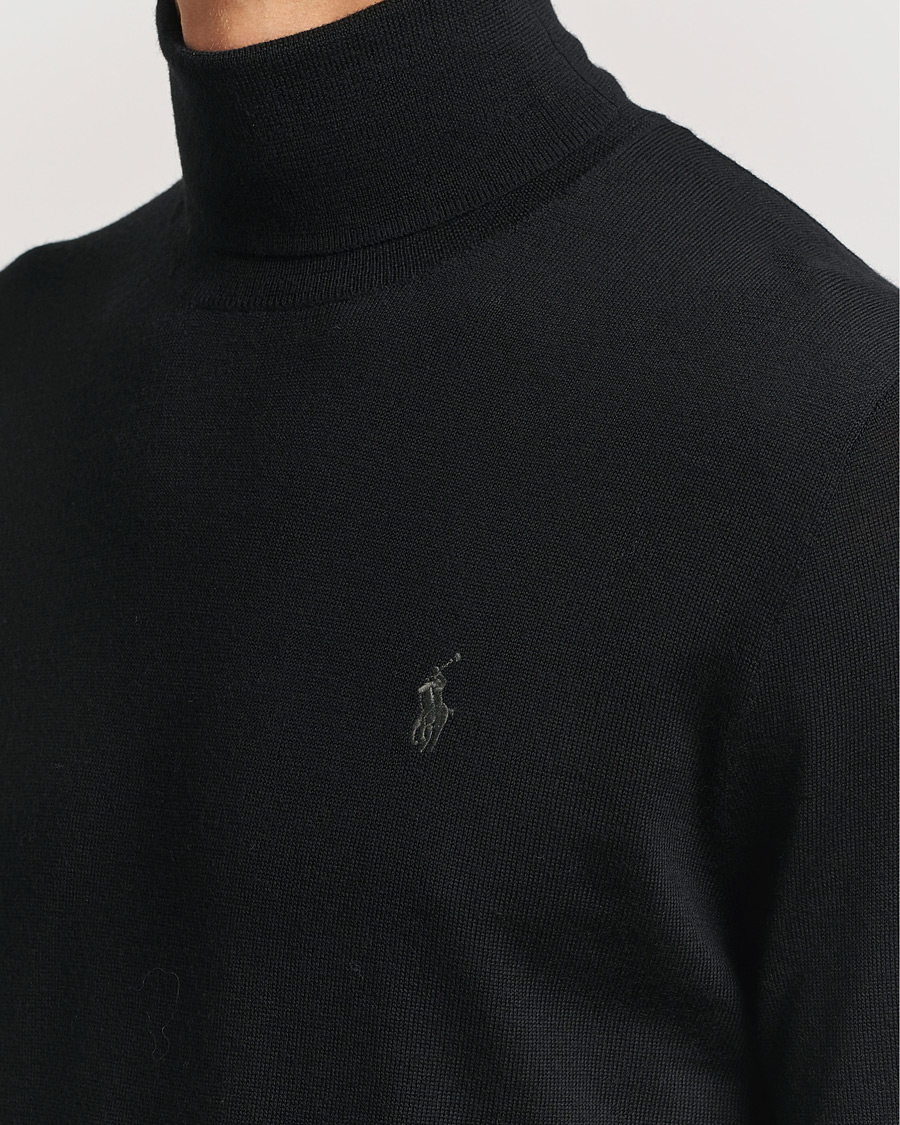Uomini | Maglieria | Polo Ralph Lauren | Merino Knitted Rollneck Polo Black