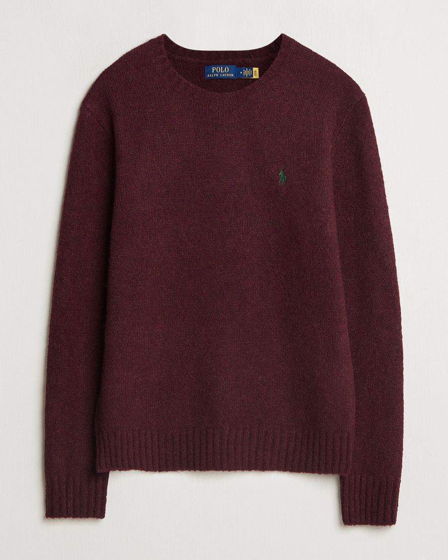 Uomini | Maglieria | Polo Ralph Lauren | Alpaca Crew Neck Sweater Aged Wine Heather