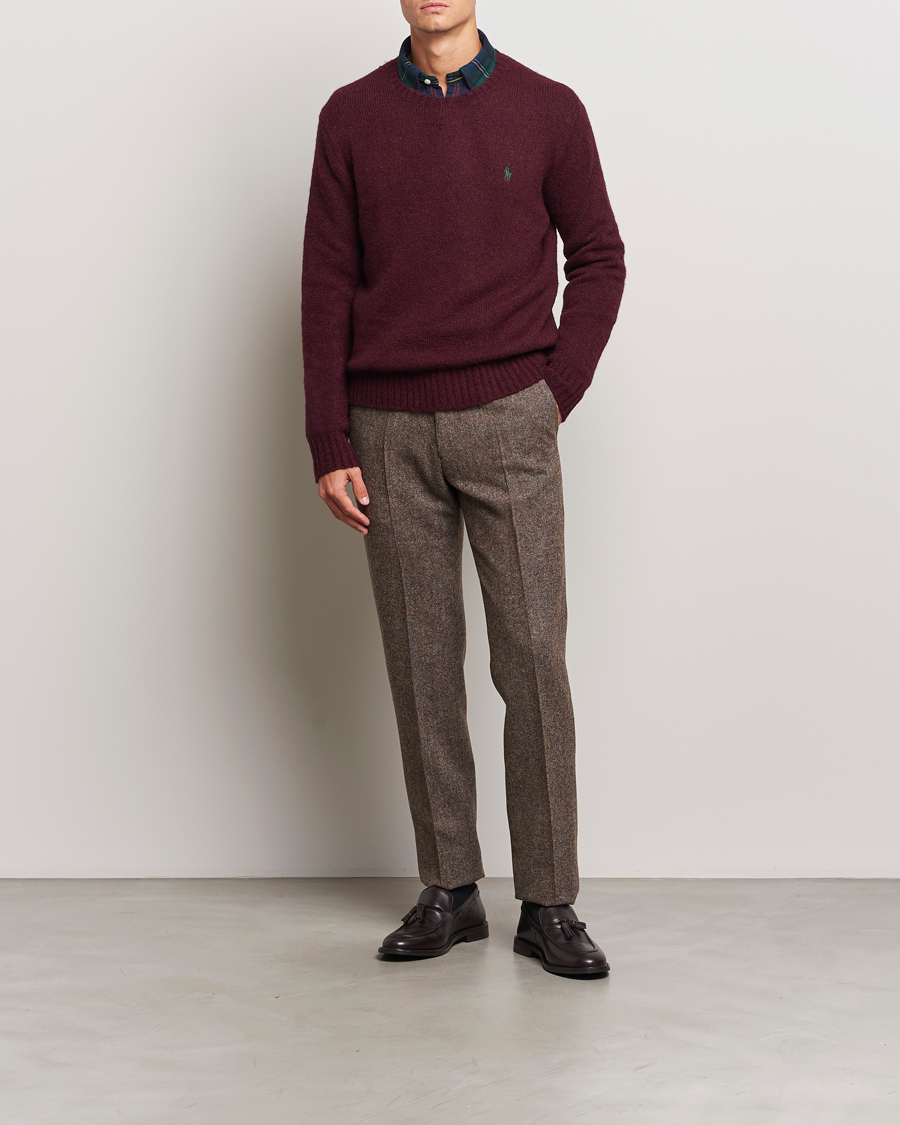 Uomini | Maglieria | Polo Ralph Lauren | Alpaca Crew Neck Sweater Aged Wine Heather