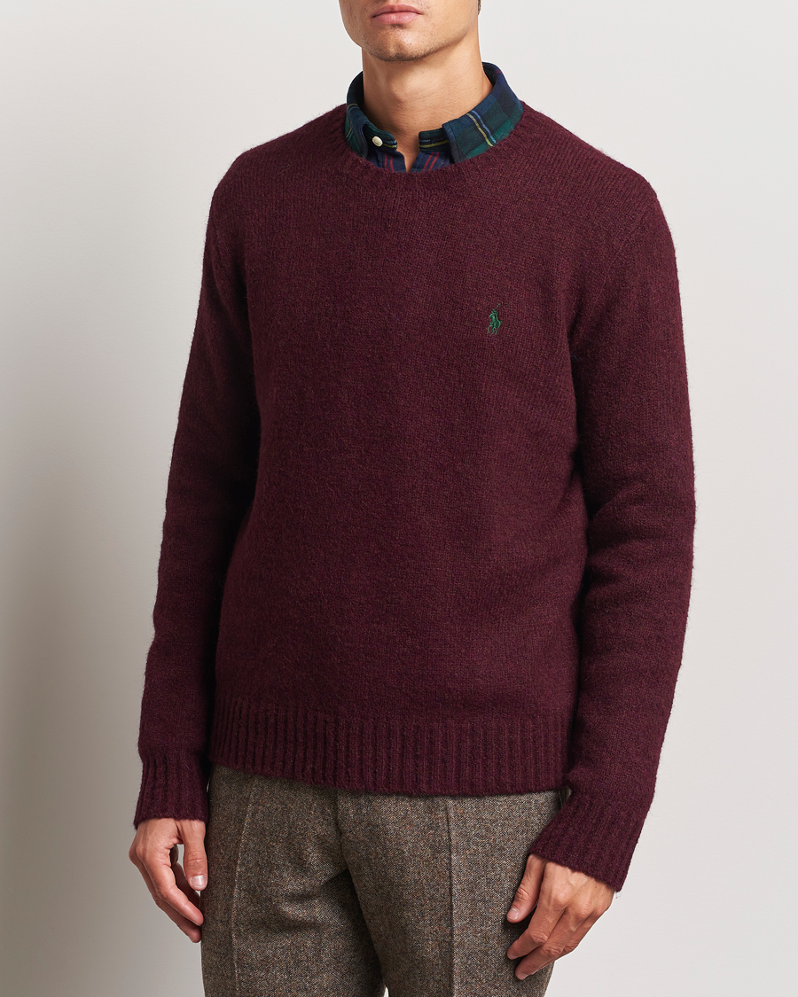 Uomini | Maglieria | Polo Ralph Lauren | Alpaca Crew Neck Sweater Aged Wine Heather
