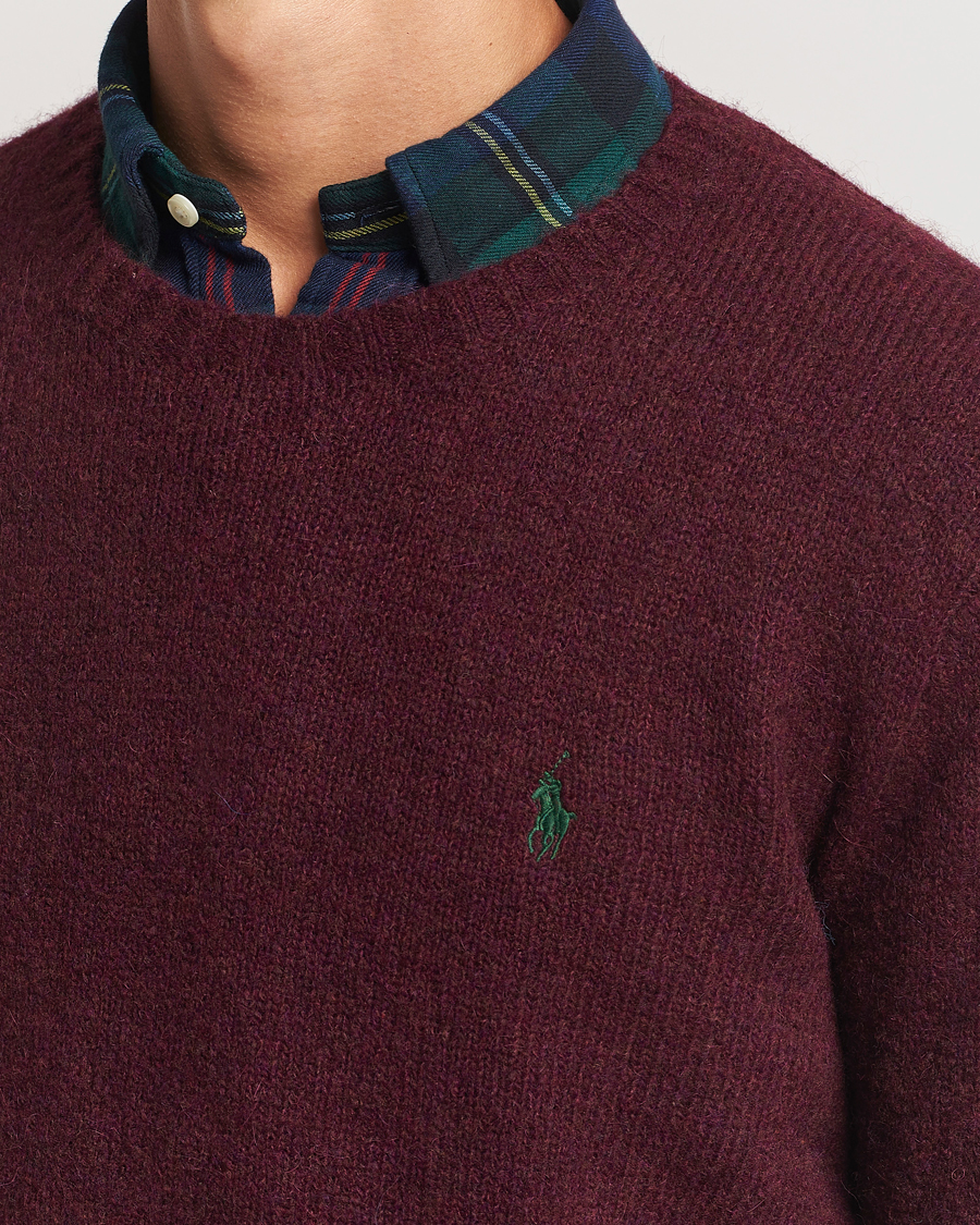 Uomini | Maglieria | Polo Ralph Lauren | Alpaca Crew Neck Sweater Aged Wine Heather