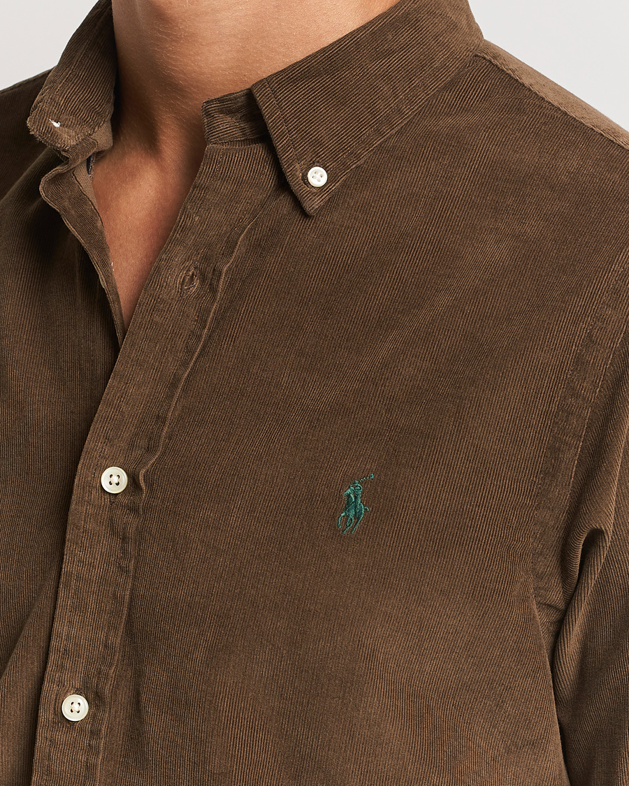 Uomini | Camicie | Polo Ralph Lauren | Slim Fit Corduroy Shirt Chocolate Mousse