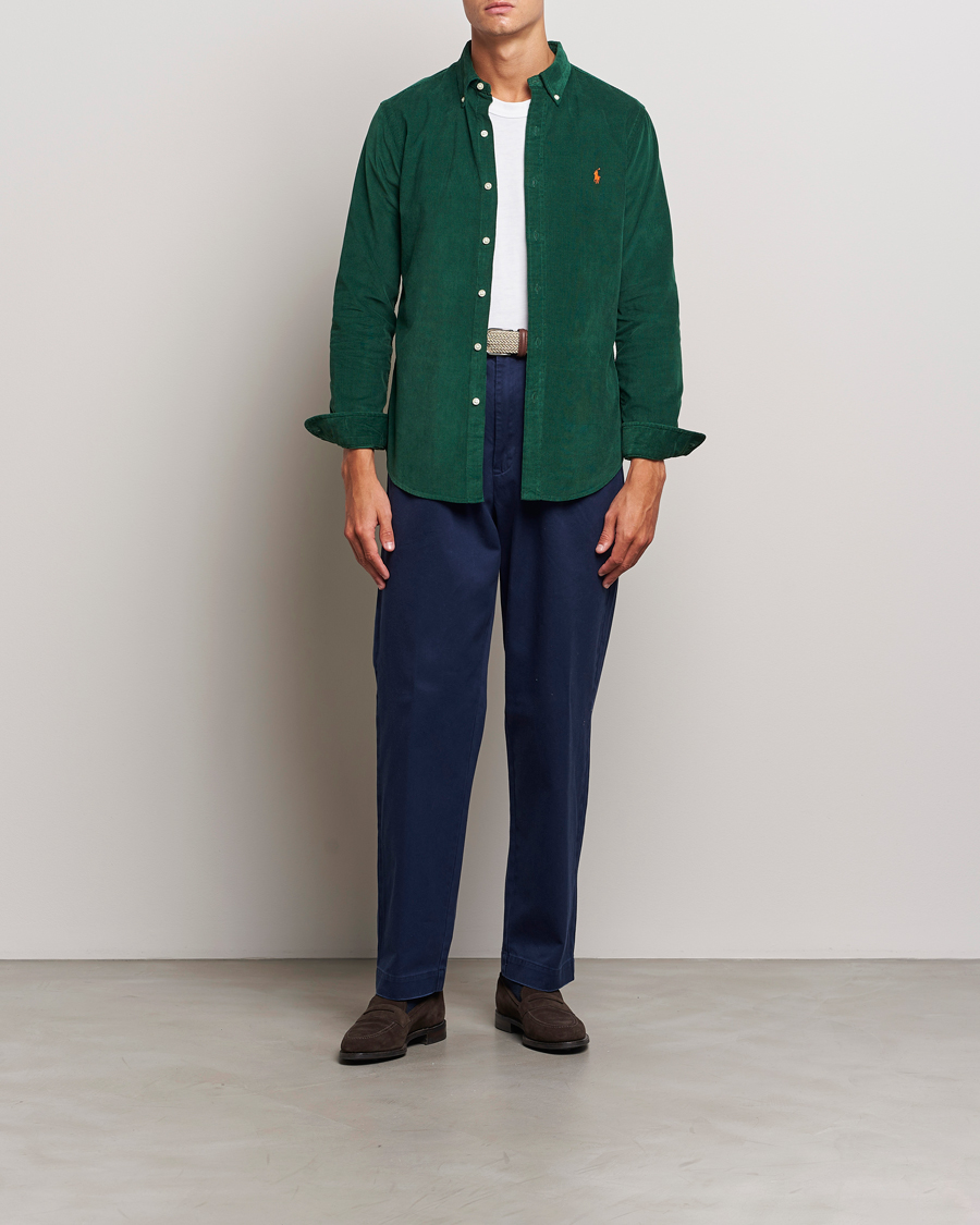 Uomini | Camicie | Polo Ralph Lauren | Slim Fit Corduroy Shirt Vintage Pine