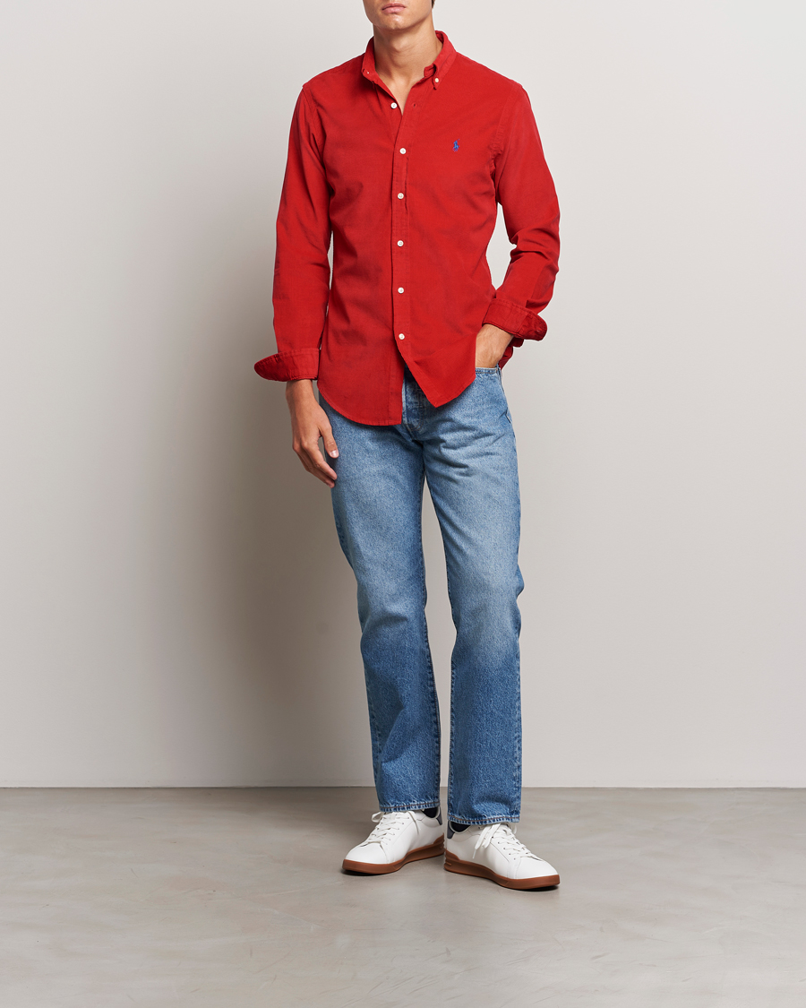 Uomini | Camicie | Polo Ralph Lauren | Slim Fit Corduroy Shirt Martin Red