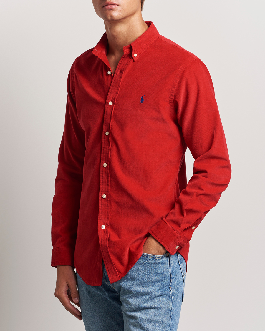 Uomini | Camicie | Polo Ralph Lauren | Slim Fit Corduroy Shirt Martin Red