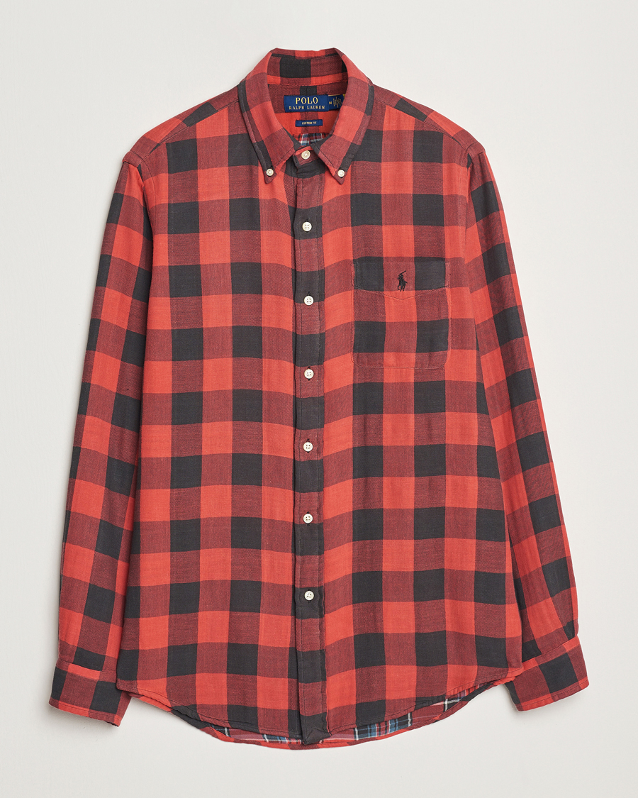 Uomini | Camicie | Polo Ralph Lauren | Double Face Custom Fit Check Shirt Red/Black
