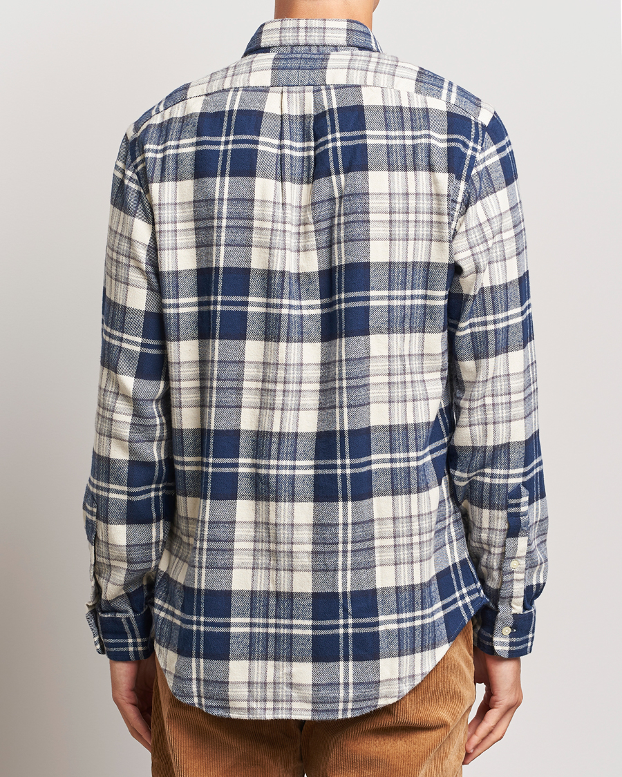 Uomini | Camicie | Polo Ralph Lauren | Custom Fit Brushed Flannel Checked Shirt Off White