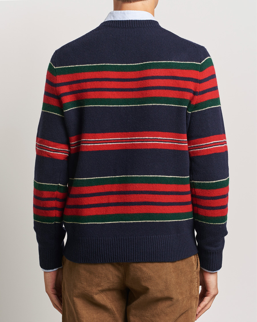 Uomini | Maglieria | Polo Ralph Lauren | Wool/Cashmere Striped Sweater Hunter Navy Combo