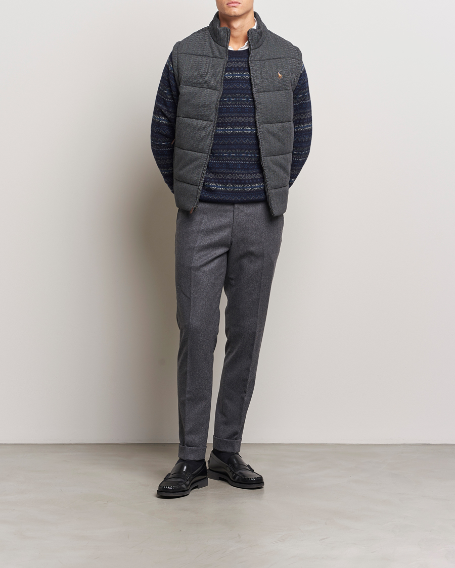 Uomini | Giacche | Polo Ralph Lauren | Quilted Vest Stadium Grey Heather Herringbone