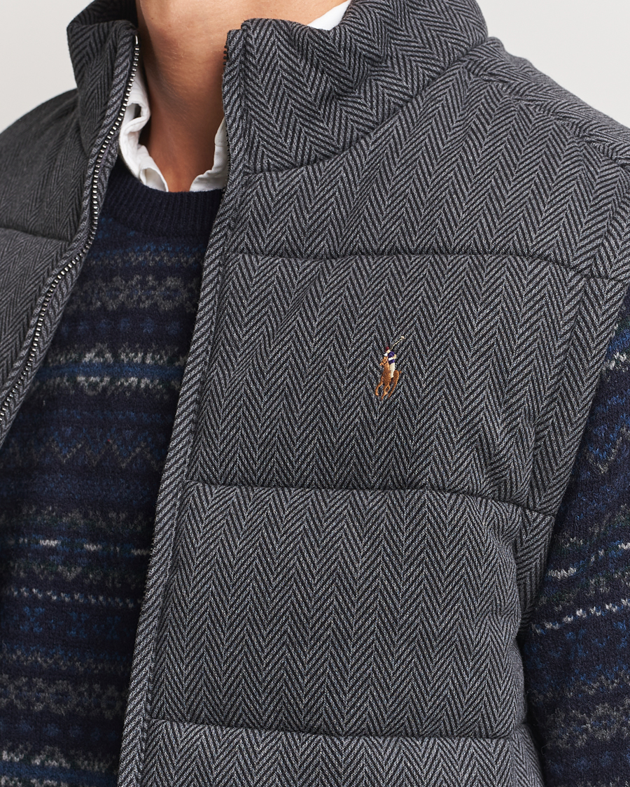 Uomini | Giacche | Polo Ralph Lauren | Quilted Vest Stadium Grey Heather Herringbone