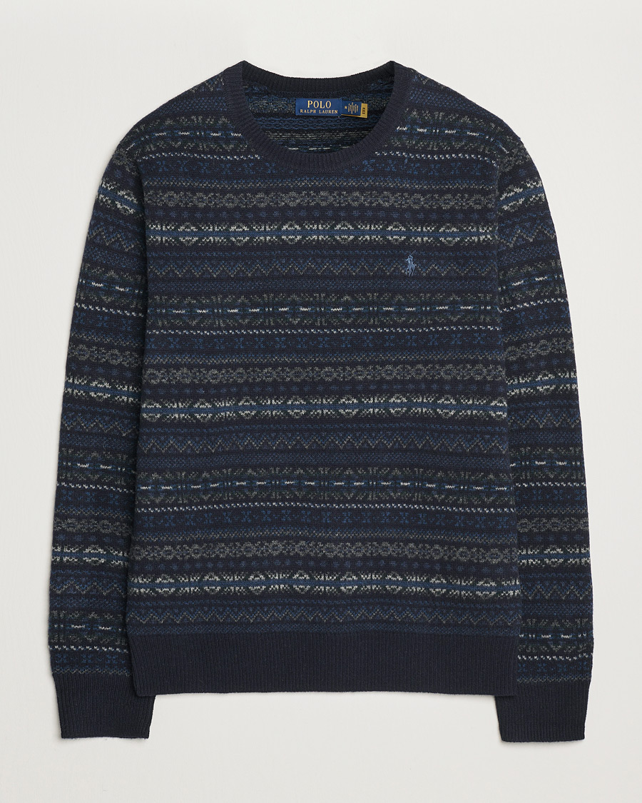 Uomini | Maglieria | Polo Ralph Lauren | Wool Fairisle Sweater Navy Combo