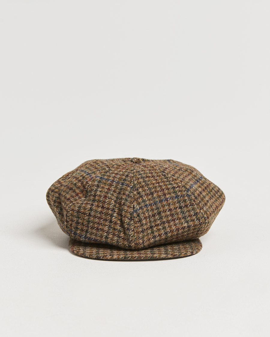 Uomini | Polo Ralph Lauren Newsboy Herringbone Cap Sage/Tan | Polo Ralph Lauren | Newsboy Herringbone Cap Sage/Tan
