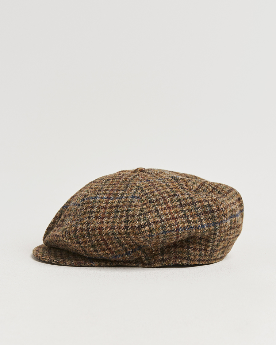 Uomini | Polo Ralph Lauren Newsboy Herringbone Cap Sage/Tan | Polo Ralph Lauren | Newsboy Herringbone Cap Sage/Tan