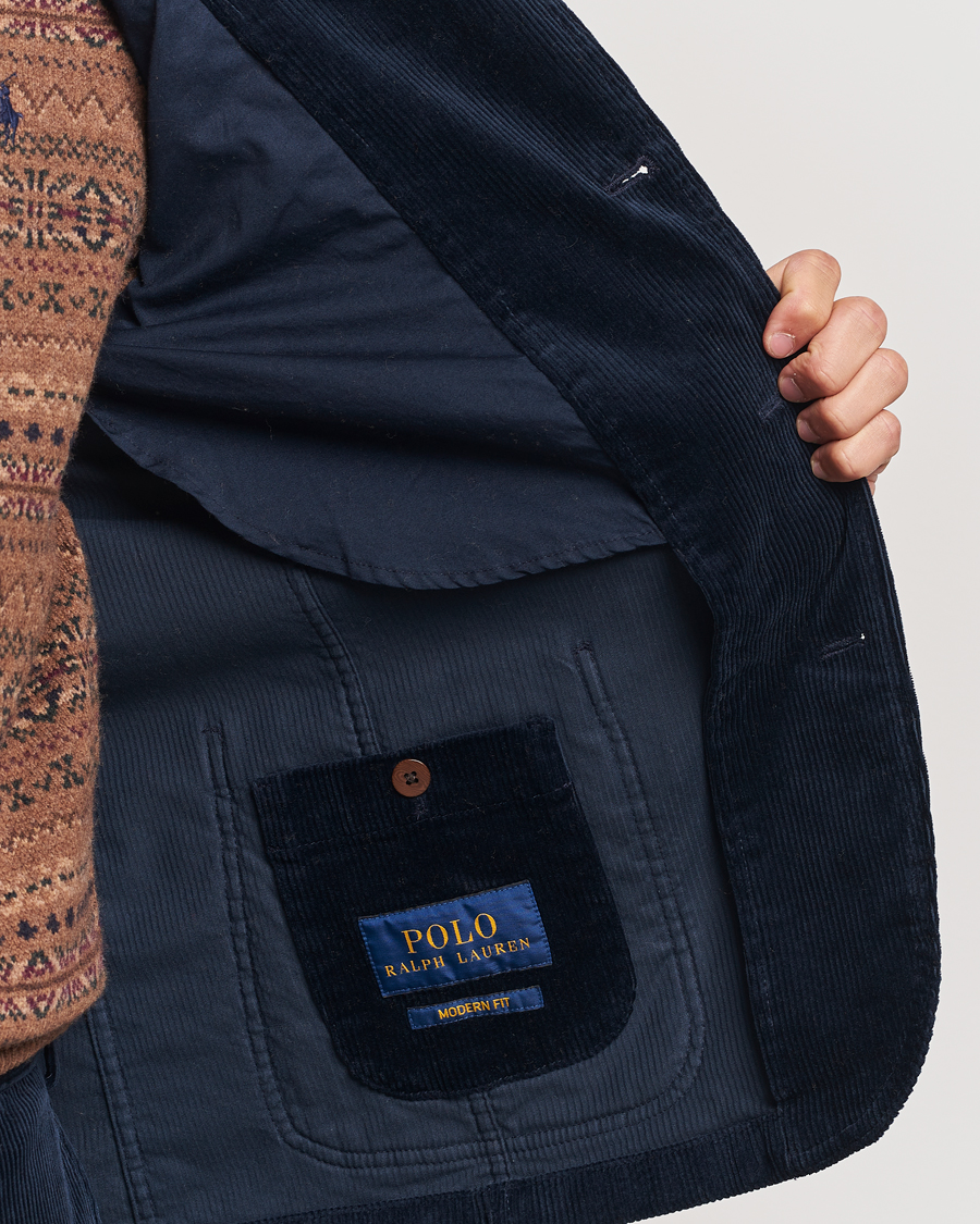 Uomini | Blazers | Polo Ralph Lauren | Corduroy Stretch Blazer Aviator Navy